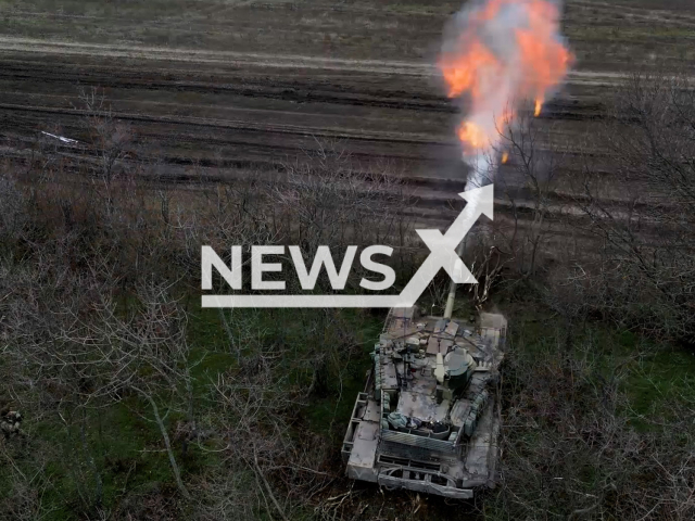 Russian T-90M "Proryv" tank fire at the positions of the Armed Forces of Ukraine in Ukraine in undated footage.
The footage released by the Russian MoD on Monday, Jan. 23, 2023.
Note: Picture is screenshot from video. (Ministry of Defense of Russia/Newsflash)