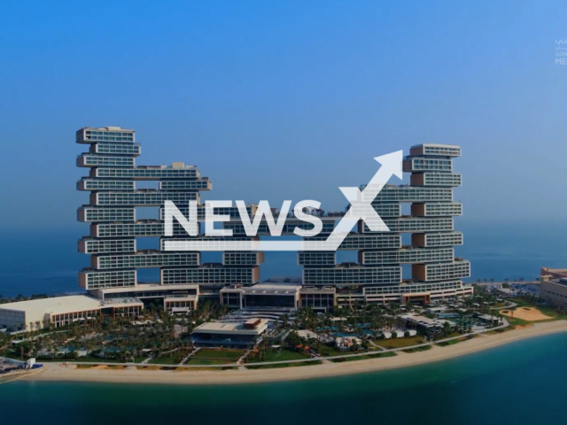 Picture shows the Atlantis The Royal on Dubai's Palm Jumeirah Island, in undated footage. Sheikh Mohammed recently visited the iconic landmark. Note: Picture is screenshot from video. (@DXBMediaOffice/Newsflash)