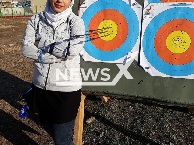 Photo shows Kausar Khoshnoudi Kia, undated. The Iranian archer lost sight in her left eye after being allegedly shot by police in Kermanshah, Iran. Note: Picture is private (@mah.khoshnoudi/Newsflash)