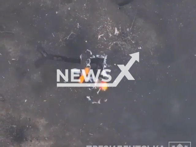 Ukrainian drones drop grenades on Russian military positions in Ukraine in undated footage. The footage was released by the Separate Presidential Brigade on Tuesday, Jan. 24, 2022.
Note: Picture is screenshot from a video. (@Prezydentska.Bryhada/Newsflash)