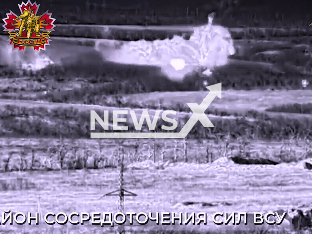 DNR artillery of the 11th regiment hits Ukrainian military positions in Ukraine in undated footage. The footage released by the People's Militia of the DPR on Wednesday, Jan. 25, 2023.
Note: Picture is screenshot from video. (@nm_dnr/Newsflash)