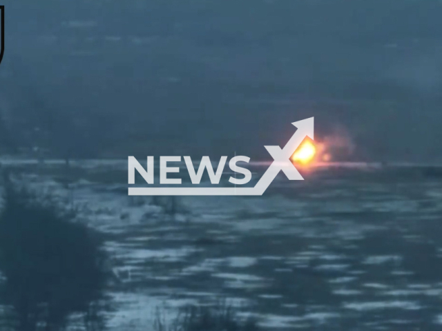 Ukrainian fighters destroy large number armored vehicles on the battlefields in Ukraine in undated footage.
The footage released by the 36th separate brigade of marines on Wednesday Jan. 25, 2023. Note: Picture is screenshot from video. (@36obmp/Newsflash)