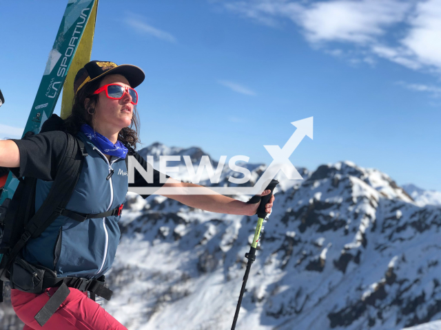 Arianna Sittoni, 30, poses in undated photo. She was swept away by an avalanche in Val Orsera, in Trentino, Italy,  at an altitude of around 2,100 metres, on Tuesday,   Jan. 24, 2023.
Note: Private photo.  (Newsflash)