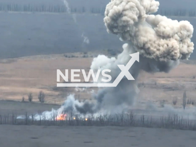 Ukrainian forces destroy the advancing Russian military in Donetsk region in Ukraine in undated footage. The footage released by the 110th brigade named after Colonel-General Mark Bezruchka on Friday, Jan. 27, 2023.
Note: Picture is screenshot from video. (@110separatebrigade/Newsflash)