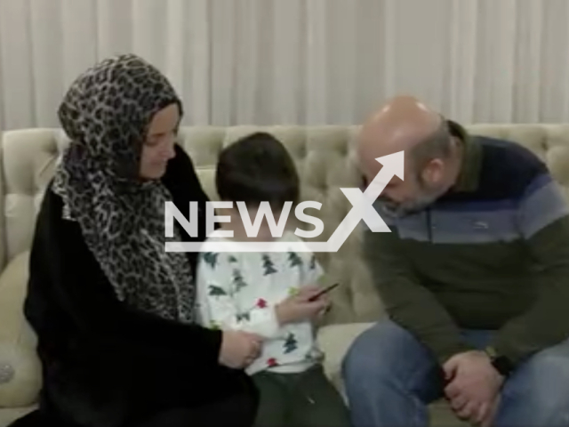 Photo shows a child with autism with his parents at their home in Bahcelievler, Istanbul, Turkey, undated. The child was allegedly subjected to violence by a clinical psychologist. Note: Picture is a screenshot from a video (Newsflash)