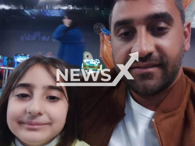 Photo shows Adara Arslan with her father Omer Faruk Arslan, undated. She was allegedly killed by her father in Batman, Turkey, Monday, Jan. 30, 2023. Note: Picture is private (Newsflash)