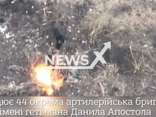 Ukrainian artillery destroy eliminates Russian soldiers in the trench in Ukraine in undated footage. The footage released by the 44th separate artillery brigade on Tuesday, Jan. 31, 2023.
Note: Picture is screenshot from video. (@44art.br/Newsflash)