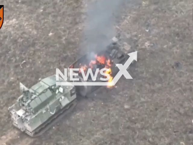 Ukrainian Armed Forces destroy rare Russian "Arctic" Tor-M2DT in Ukraine in undated footage. The footage released by the Office of Strategic Communications on Thursday, Feb. 02, 2023. Note: Picture is a screenshot from a video (@AFUStratCom/Newsflash)