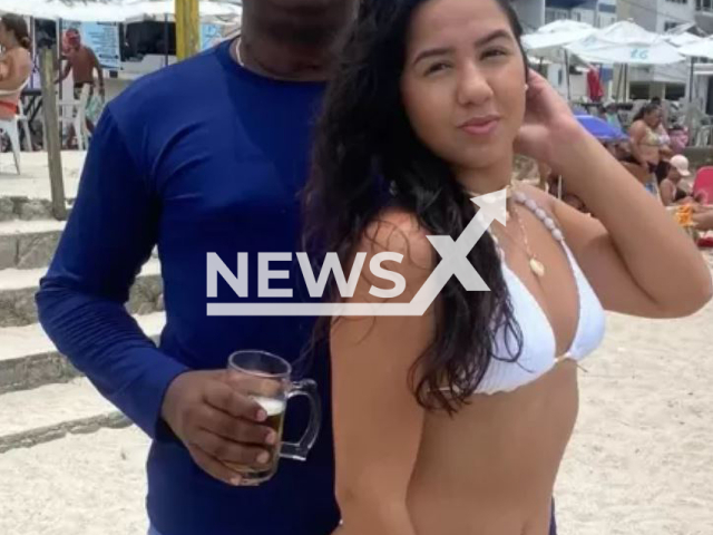 Reycharleson Nicolau da Silva and victim Yasmin Souza da Silva, 21, pose in undated photo.  He was arrested on suspicion of killing his former partner and shooting himself in the leg to fake an attempted robbery in Rio de Janeiro, Brazil, on Saturday, Jan, 28, 2023.
Note: Personal photo. (Newsflash)