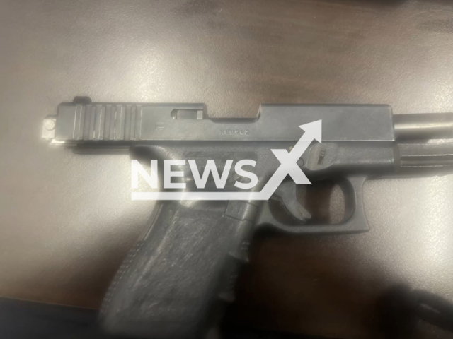 Picture shows a handgun that was found in the possession of a teenager, undated. Atalanta Police officer arrested a 17-year-old boy for possession of an altered weapon, on Monday, Jan. 30, 2023. Note: Photo from police (@atlantapolicedepartment/Newsflash)