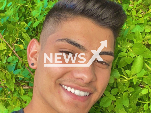 Gabriel Netto, 20, poses in undated photo.  He died after he was knocked unconscious while diving in a dam in Juiz de Fora, Brazil, Saturday, Feb. 4, 2023.
Note: Private photo. (@ogabrielnettoo/Newsflash)