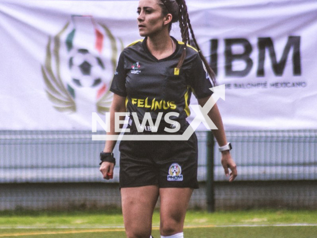 Valeria Andrade, poses in undated photo. The referee was fired by Liga MX after participating in an advertising campaign for a bookmaker

Note: Private photo. (@valeria__andrade/Newsflash)