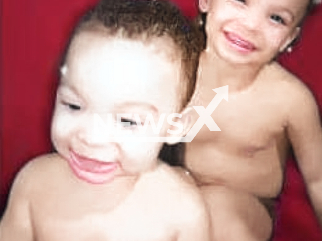 Picture shows the children aged 1 and 2, undated. They died  in a fire at the house where they lived, in  Tururu, Brazil, on Sunday, Feb. 5, 2023. 
Note: Private photo. (Newsflash)