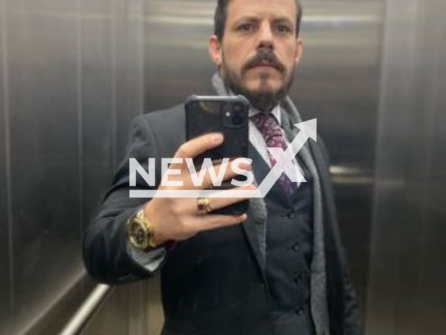 Lawyer Leandro Mathias, poses in undated photo. He was shot by his own gun in Sao Paulo, Brazil,  in January, 2023, and died on Monday, Feb. 6, 2023. 
Note: Private photo. (@leandro_mathias_adv/Newsflash)