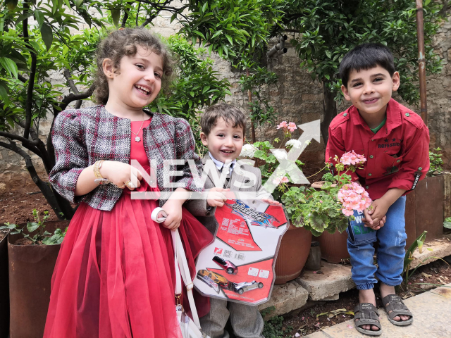 Photo shows Ruba (left) and Salahaddin (middle), undated. They reportedly died in Idlib, Syria, due to an earthquake that took place in Kahramanmaras, Turkey, Monday, Feb. 6, 2023. Note: Picture is private (@reme.saeed/Newsflash)