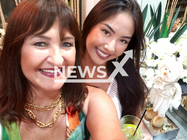 Camila Mayumi Kanayma, 26, poses with mother Doraci Kanayama,  in undated photo. She killed her mother  in Ponta Grossa, Brazil, on Thursday, Feb. 9, 2023,  and then asked for help at a hospital with a fake name in Curitiba, Brazil, 
Note: Private photo. (Newsflash)