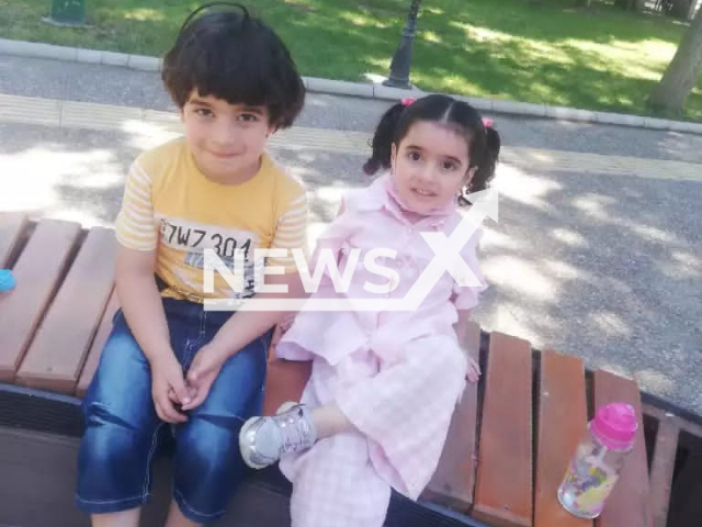 Photo shows two of the children of Abdul Qadir Muezzin, undated. Abdul Qadir Muezzin, his wife and their three children reportedly died due to an earthquake in Adana, Turkey. Note: Picture is private (Newsflash)