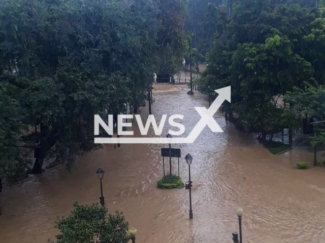 Sunday's rains in Morro da Oficina, Brazil. Note: We have obtained permission for this photo (Marianny Mesquita/Clipzilla)