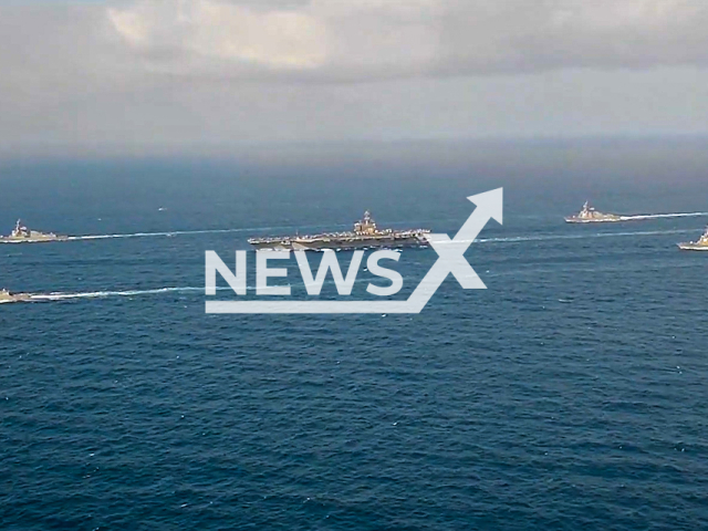 Ships from the George H.W. Bush Carrier Strike Group (GHWBCSG) transit the Atlantic Ocean following a straits transit training event. GHWBCSG is underway completing Group Sail as part of the routine training cycle in the Atlantic Ocean on the 3rd of March 2022.
Note: This picture is a screenshot from the video.
(U.S. Navy/Clipzilla)