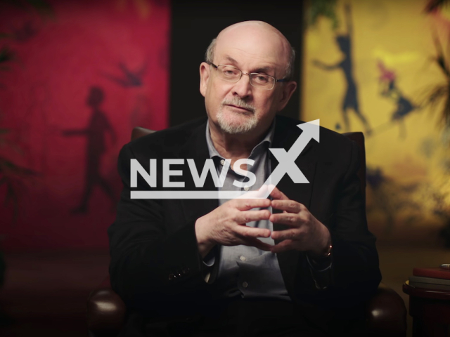 Photo shows Salman Rushdie, undated. Salman Rushdie is an Indian-born British-American novelist. Note: Picture is a screenshot from a video (Newsflash)