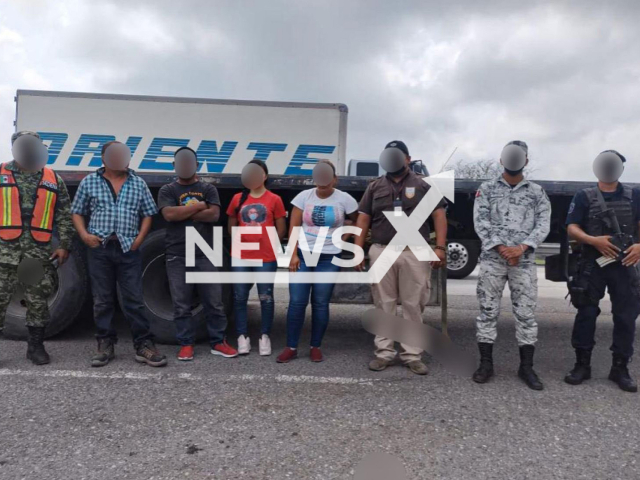 Officers of the National Institute of Migration of the Ministry of the Interior rescued four people of Guatemalan origin illegally traveling under a lorry, in Tabasco, Mexico. Note: Picture is from the National Institute of Migration of Mexico (@INAMI_mx/Newsflash)