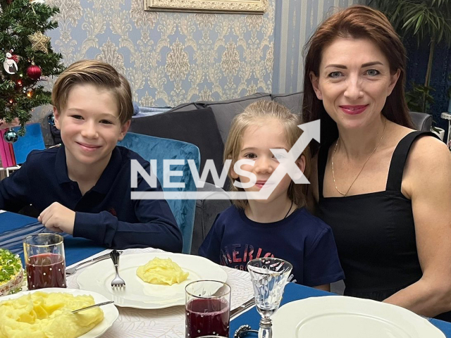 Photo shows Yulia Petrova and her sons Zakhar Gladky, (left) and Matviy Gladky (middle), undated. They died due to earthquake in Antakya, Hatay, Turkey. Note: Picture is private (@apetrova_nyc/Newsflash)