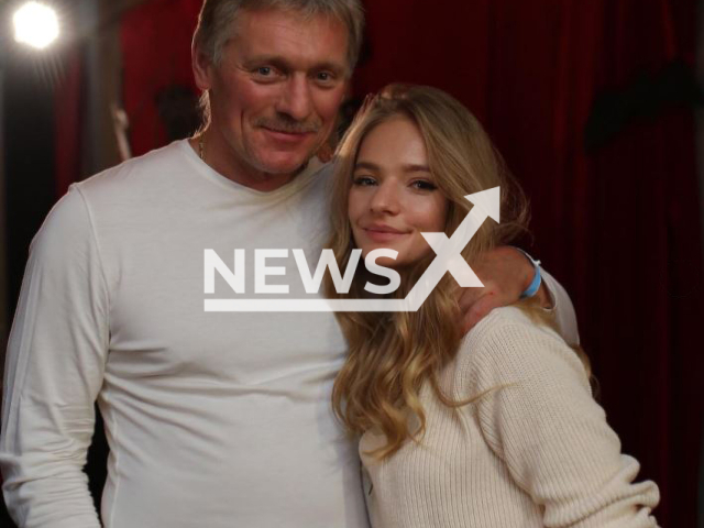 Elizaveta Peskova, pictured with  her father Dmitriy Peskov, spokesperson of Vladimir Putin. Note: Private photo.  (@lisa_peskova/Newsflash)