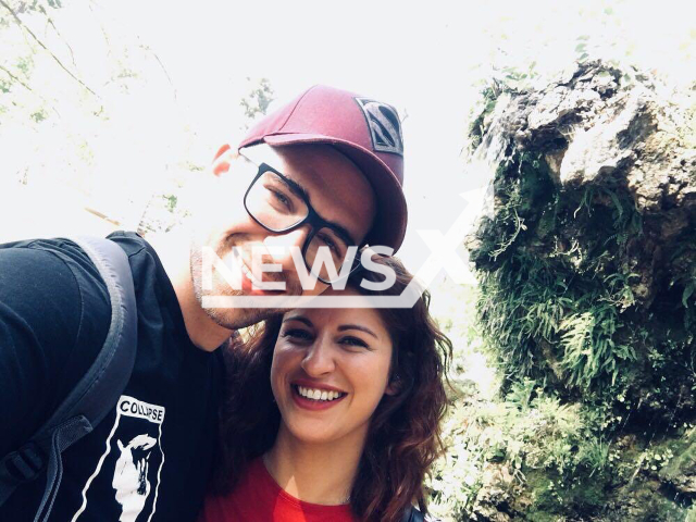 Angela Ferreira   poses with her husband Hugo, who died in 2019 from cancer, in undated photo. She fought  for the legalization of post-mortem insemination in Portugal, and  announced that she is pregnant with his baby in February, 2023.
Note: Private photo. (Newsflash)