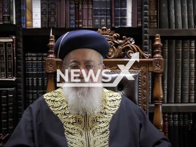 Photo shows the Sephardic Chief Rabbi of Jerusalem, Shlomo Amar, undated. He said that recent earthquakes in Israel are a direct result of the rise in rights and freedoms for LBGTQ+ people. Note: Picture is a screenshot from a video (Newsflash)