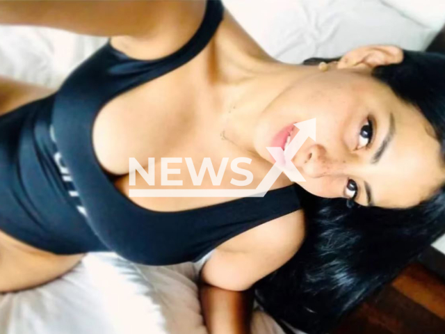 Only Fans model Luisa Espinoza, 26,  poses in undated photo. She could face up to 16 years in prison after 10,000 files with child pornography were found in the devices seized from her home in Guayaquil, Ecuador. Note: Private photo.  (Newsflash)