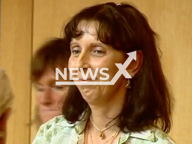 Picture shows Genevieve Lhermitte, 56, in court, undated. She was euthanized 16 years after killing her 5 children in Montigny-le-Tilleul, Belgium, on Tuesday, Feb. 28, 2023. 
 Note: Photo is a screenshot from a video. (Newsflash)