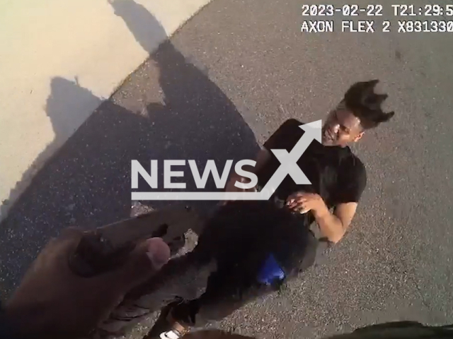 OCSO deputies apprehended Keith Moses, in Orange County, Florida, on Wednesday, Feb. 22, 2023. Keith Moses killed 3 people, including a 9-year-old child. Note: Picture is a screenshot from a video. (Orange County Sheriff's Office/Newsflash)