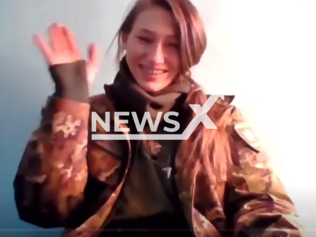 The 23-year-old Italian woman Giulia Jasmine Schiff who has joined Ukrainian forces to fight against Russia. Note: Photo is a screenshot from video. (Newsflash)