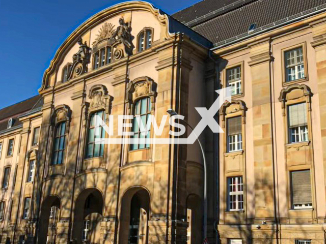 The District Court located in the German city of Monchengladbach where 30-year-old Jessica S. was sentenced to six and a half years in prison for leaving her son Leon, aged two, die of thirst. Note: This photo is a screenshot from a video. (Newsflash)