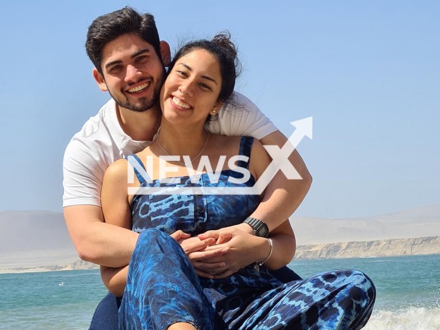 Photo shows Tomas Cam and Massiel Pereyra, undated. They left religious life and started a relationship in Lima, Peru. Note: Picture is private (@massielpebe/Newsflash)