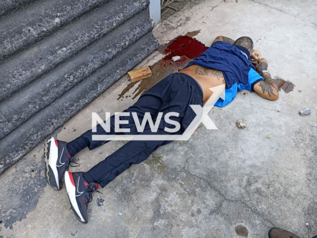 Picture shows the body of Pedro Rodrigues Filho, better known as Pedrinho Matador, 69, in Mogi das Cruzes, Brazil, on Sunday, March, 5, 2023. The serial killer  who claimed to have killed more than 100 people, was shot dead and had his throat slit. 
 Note: Private photo.  (Newsflash)