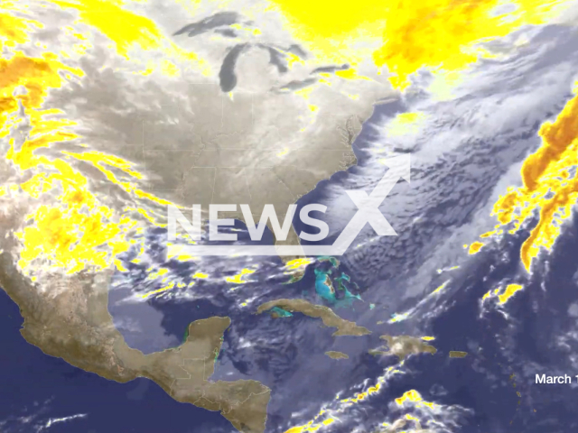 The picture shows infrared imagery from NOAA's GOES-7 satellite capturing the storm's progression from the 10th of March to the 15th of March. Note: Picture is screenshot from a video. (NOAASatellites/Newsflash)