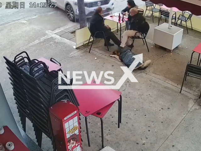 A car drove into people sitting at a restaurant terrace on 20th March, in Sabadell, Spain. Note: Picture is a screenshot from a video (Newsflash)