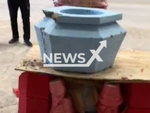 Picture shows flowerpots used  drug trafficking in Madrid, Spain, undated. Police arrested nine people,  seized, 82 kilogrames of cocaine, two indoor marijuana plantations have been dismantled and more than EUR 13 thousand in cash seized. Note: Picture is screenshot from a video. (Newsflash)