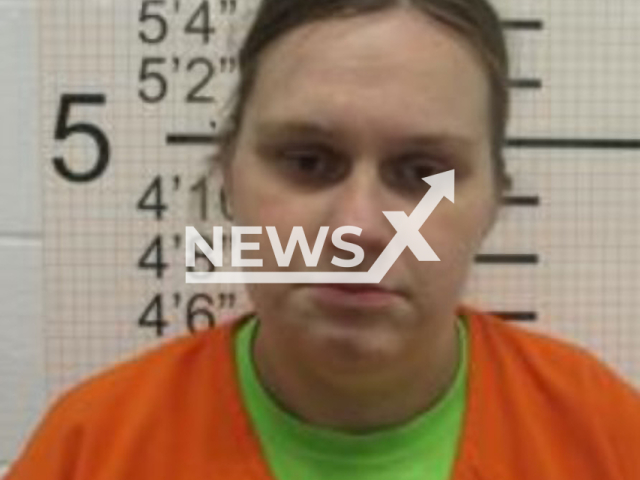 Megan K. Staude, aged 25, poses in undated photo. She was arrested for letting her newborn child die in the city of Norwalk, Iowa State, USA. Note: Licensed content. (Warren County Jail/Newsflash)