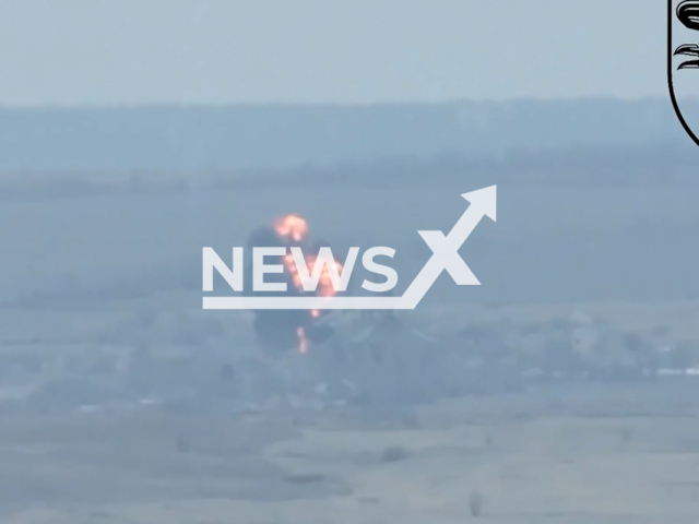 Ukrainian forces blow up Russian Su-24 in Bakhmut, Donetsk region, Ukraine in undated footage. The footage was released by Andrii Yermak, the Head of the Office of the President of Ukraine on Wednesday, Mar. 15, 2023.Note: Picture is screenshot from a video.(93 brigade/Newsflash)