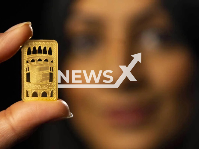 Photo shows a gold bullion bar minted for the Islamic community depicting the Kaaba, the holiest site for millions of Muslims, undated. The 20g minted Kaaba gold bar is released ahead of one of the holiest months in the Islamic calendar, Ramadan. Note: Licensed photo (The Royal Mint/Newsflash)