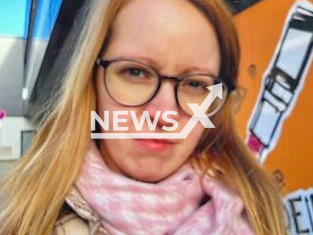 Mirjam Naudszus, aged 35, poses in undated photo. She reportedly kidnapped her two children in the city of Hamburg, Germany, in March 2023. Note: Licensed content. (Polizei Hamburg/Newsflash)