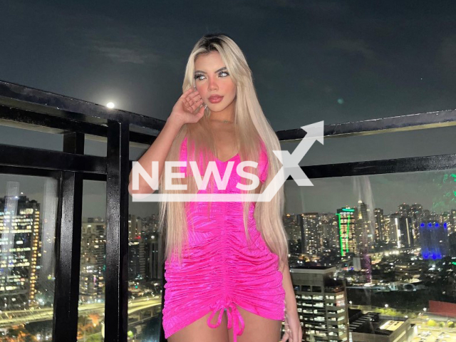 Influencer Giovanna Pacheco, 19, poses in an undated photo. Giovanna was kidnapped by a gang of app car drivers on Thursday, Mar. 2, 2023. Note: Private photo. (@gioopd/Newsflash)