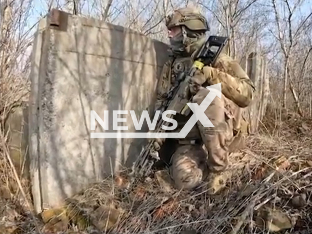 Ukrainian special forces sharpen theirs combat skills with urban tactical training in Ukraine in undated footage. The footage was released by the Command of the Special Operations Forces of the Armed Forces of Ukraine on Tuesday, Mar. 21, 2023. Note: Picture is a screenshot from a video (@usofcom/Newsflash)