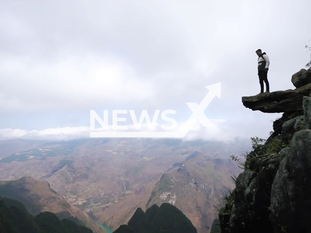 Photo shows an illustrative image of the "cliff of death", undated. It is a cliff in Meo Vac District in Ha Giang, Vietnam. Note: Picture is a screenshot from a video (Newsflash)