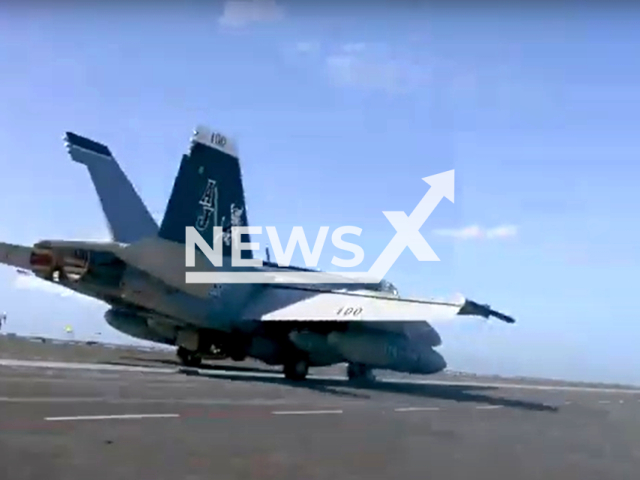 Sailors aboard the USS Gerald R. Ford (CVN 78) participate in flight operations on the flight deck as part of a comprehensive Composite Training Unit Exercise, on March 8, 2023, in the Atlantic Ocean. The first-in-class ship of Ford-class aircraft carriers, the USS Gerald R. Ford represents a significant advancement in the U.S. Note: Picture is a screenshot from the video. (U.S. Navy/Newsflash)