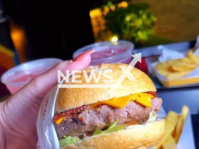 Picture shows burger from the Madero restaurant, undated. Burger King lost the lawsuit  an advertisement by Madero about having 'the best hamburger in the world', in Brazil, on Tuesday, March, 21, 2022. Note: Photo is a screenshot from a video. (Newsflash)