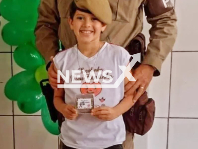 Nicollas Brito Santana, 9,  poses in undated photo. The son of a Military Police officer died after accidentally shooting himself  while handling his father's gun in Mascote, Brazil, on Tuesday, March 21, 2023.  
Note: Private photo.  (Newsflash)