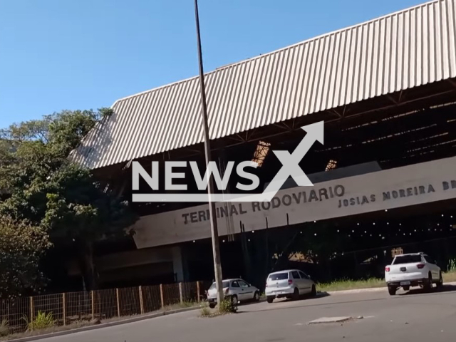 Picture shows bus station in Anápolis, Brazil, undated. A man, 42, was arrested after leaving his daughter, 7, locked in car while having group sex in bus station bathroom. Note: Picture is a screenshot of video. (Newsflash)